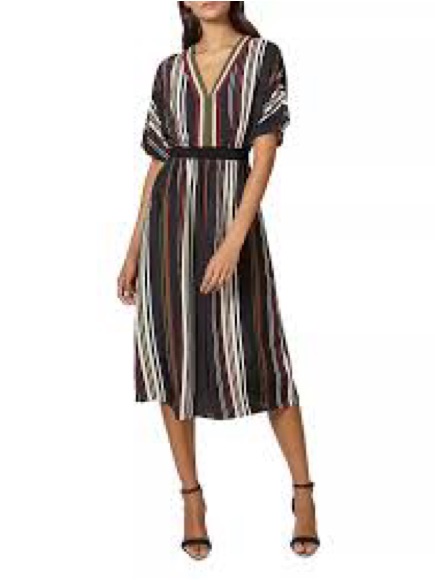 Ted Baker Safiiya Stripe Midi Dress Size 4